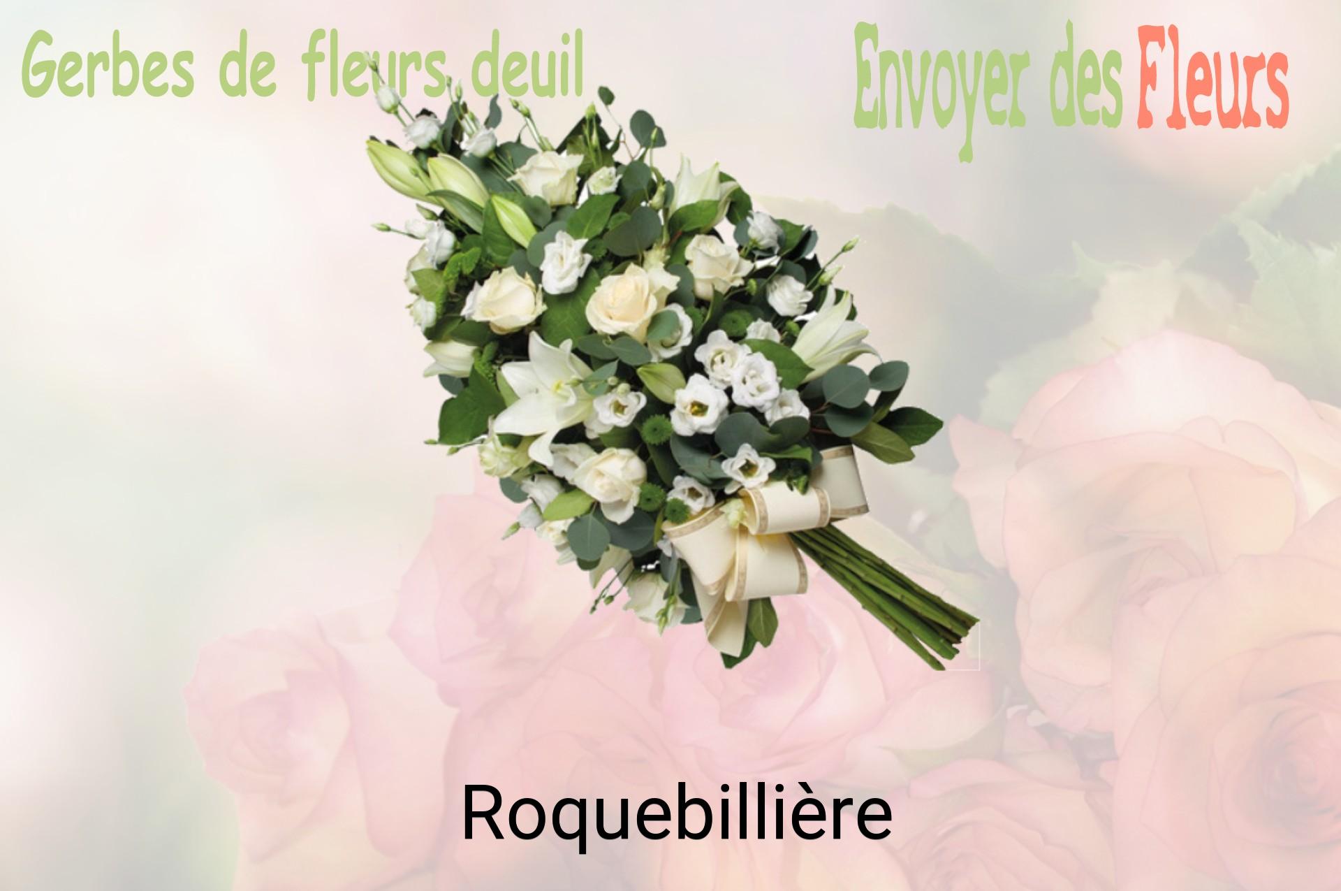 Gerbe de fleurs de deuil livrée à Roquebillière